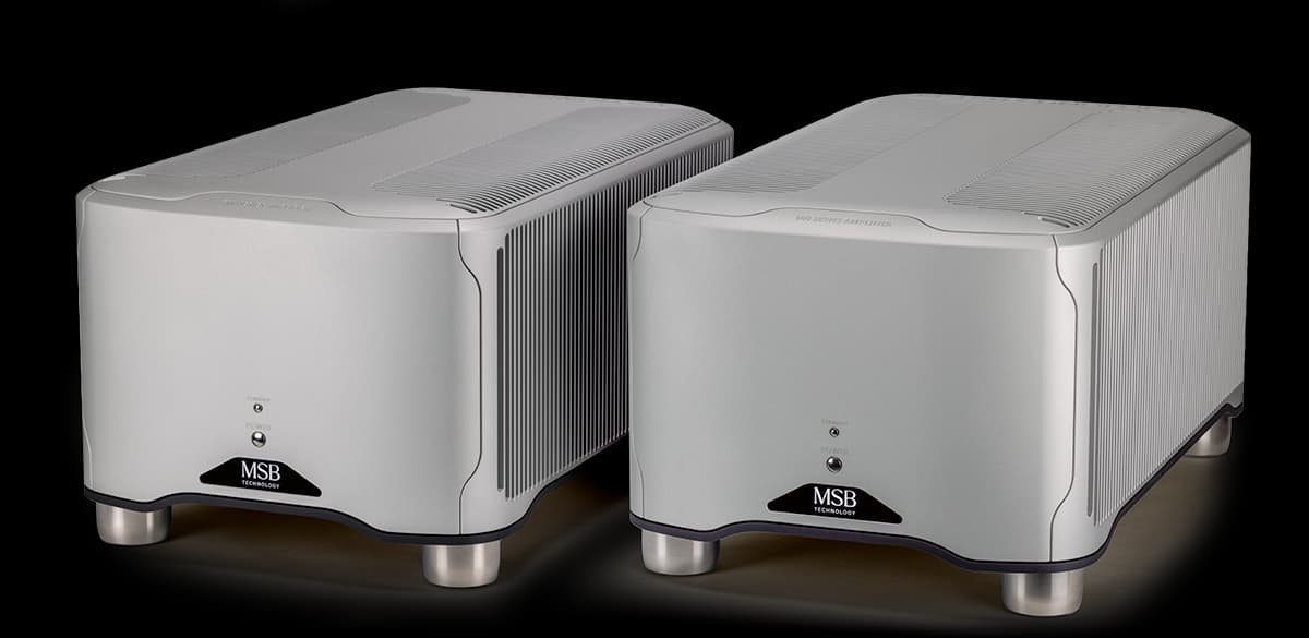 Official MSB M500 mono amplifier pair in silver