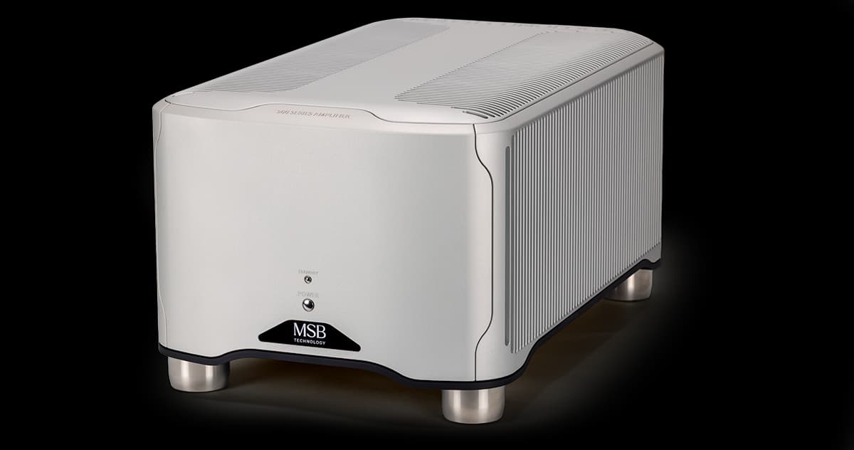 Official MSB S500 stereo amplifier in silver
