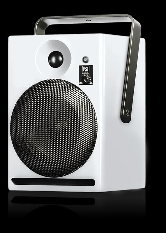 A14-M Broadcast in Pure White. Official PSI Audio photograph.