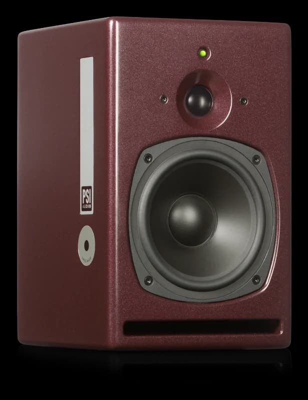 A17-M in Studio Red. Official PSI Audio photograph.