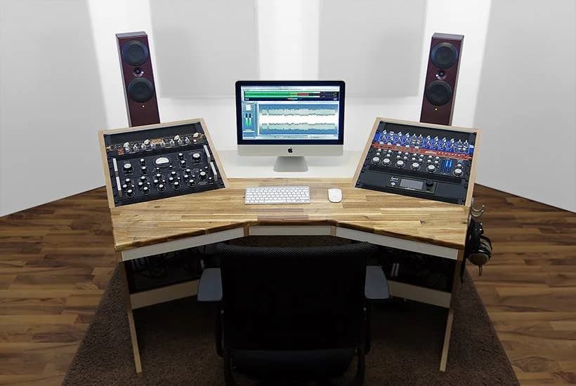 A215-M installation example from PSI Audio. Other equipment and furnishings shown are not supplied with the speaker.