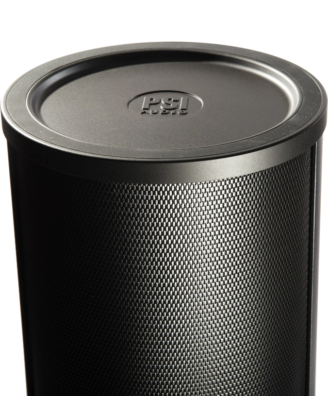 Official close product view of a black PSI Audio AVAA C214