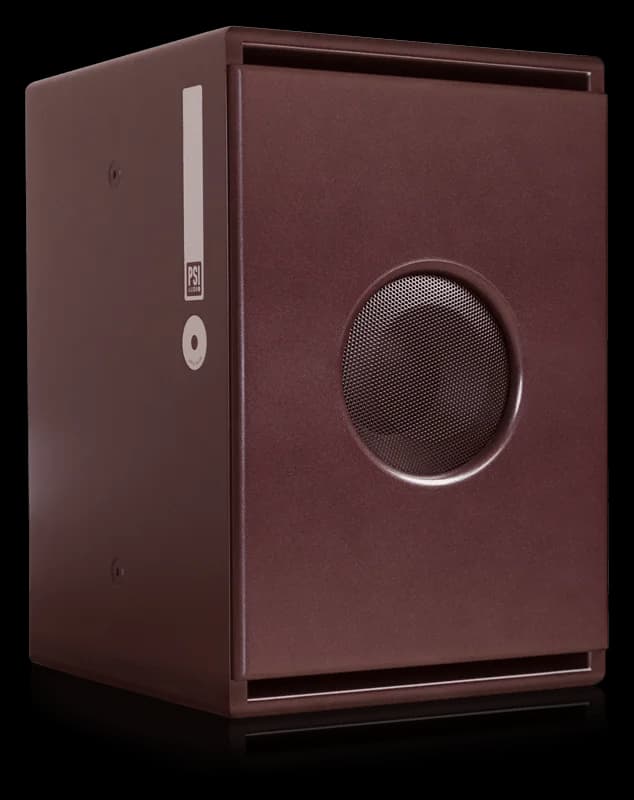 Sub A125-M in Studio Red. Official PSI Audio photograph.