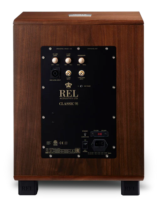 Official REL Classic 98 rear panel or construction detail.