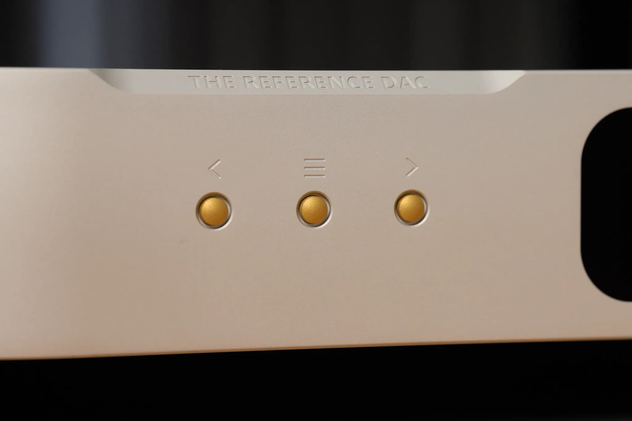 Gold control buttons on the MSB Reference DAC